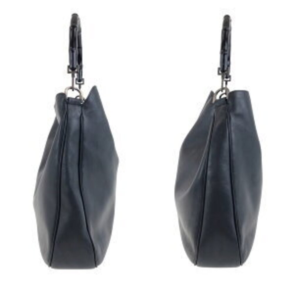 Gucci Bamboo Black Top Handle Bag Shoulder Leather - Picture 7 of 10